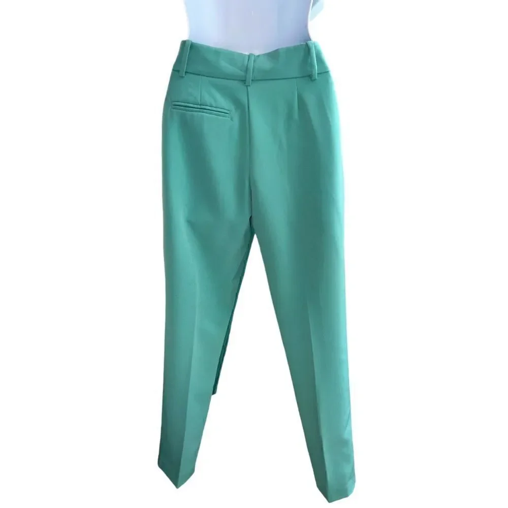 PINKO Trousers Tiffany Green Color Woman Pants Elegant Size 4.